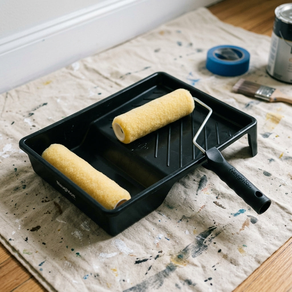 9in Paint Roller and Tray Kit with 2 Sleeves NI-DEC-001-2