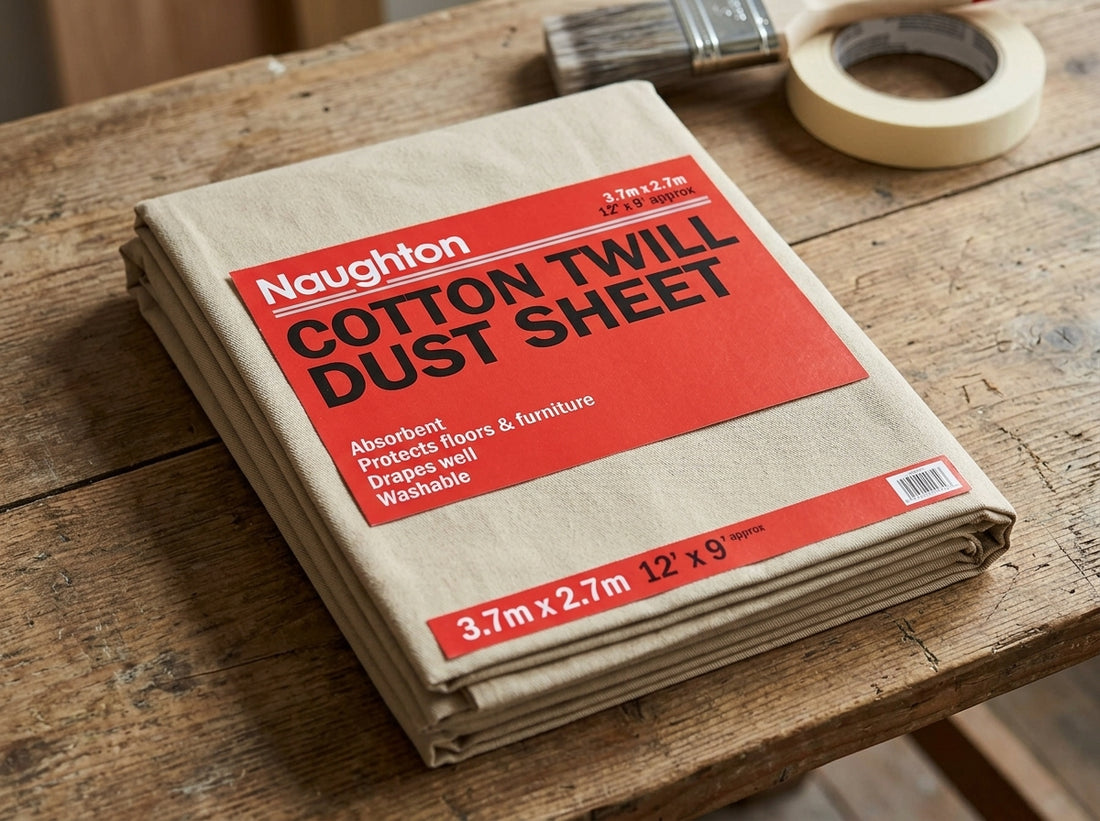 Cotton Twill Dust Sheet 12ft x 9ft NI-DEC-004-1