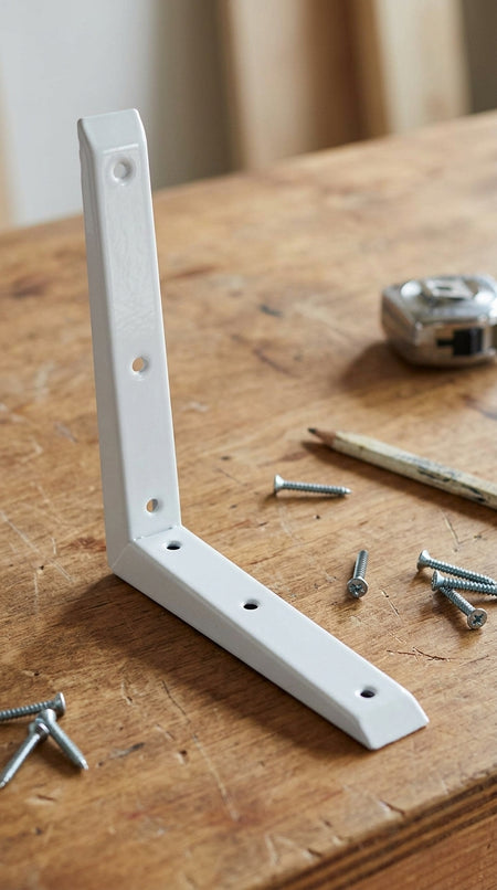Mitred Shelf Brackets 200mm x 200mm White (Pair)